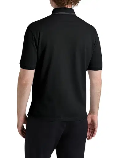 HERNO Men's Knit Cotton Polo Shirt - Blue Navy - Size XXL | Thumbnail 5