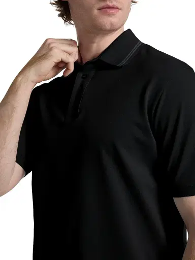 HERNO Men's Knit Cotton Polo Shirt - Blue Navy - Size XXL | Thumbnail 6