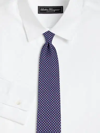 Ferragamo Men's Ping Pong Paddle Silk Tie | Thumbnail 2 Ferragamo Men's Ping Pong Paddle Silk Tie | Thumbnail 2