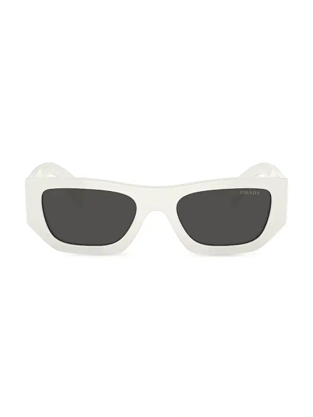 Men's 0PR A01S 53MM Pillow Sunglasses - White Smoke