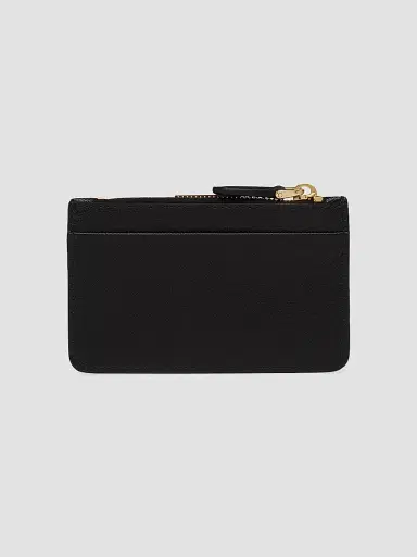 Prada Women's Saffiano and Smooth Leather Card Holder - Black | Thumbnail 2
