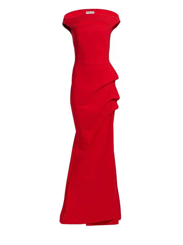 Chiara Boni La Petite Robe Women's Melania Off-The-Shoulder Gown - Red