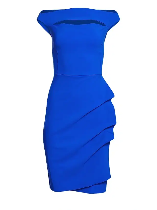 Chiara Boni La Petite Robe Women's Melania Short Off-The-Shoulder Dress - Cobalt