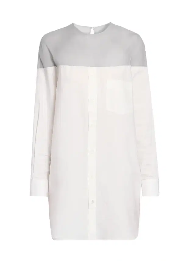 MM6 Maison Margiela Women's Illusion Oversized Cotton Shirt - Off White