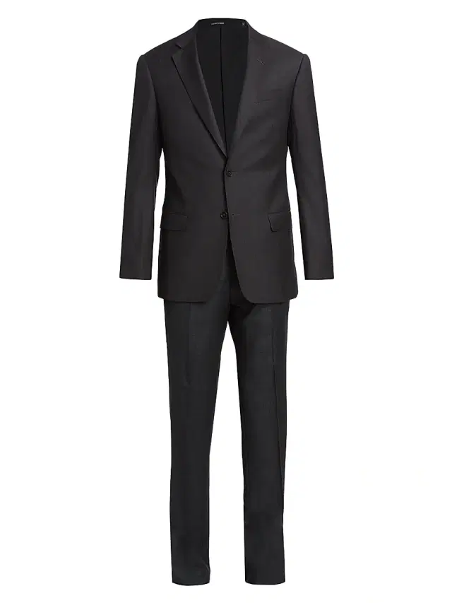 Emporio Armani Men's G-Line Super 130s Wool Two-Button Slim-Fit Suit - Charcoal