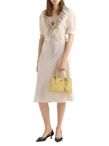 Prada Women's Galleria Saffiano Leather Top Handle Bag - Yellow | Thumbnail 1 Prada Women's Galleria Saffiano Leather Top Handle Bag - Yellow | Thumbnail 1