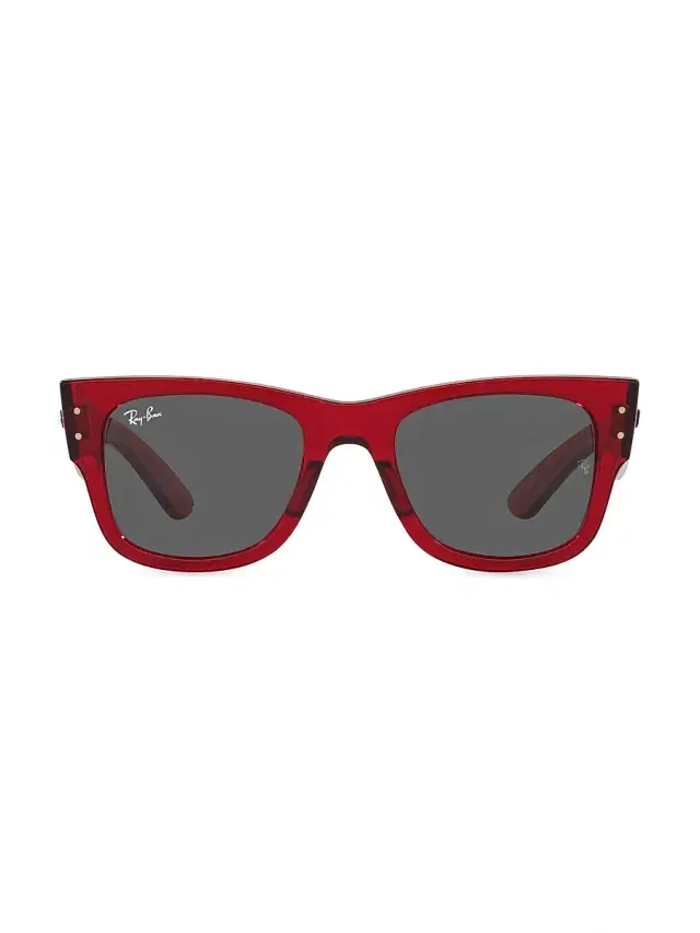 Ray-Ban Women's RB0840 51MM Square Sunglasses - Transparent Red
