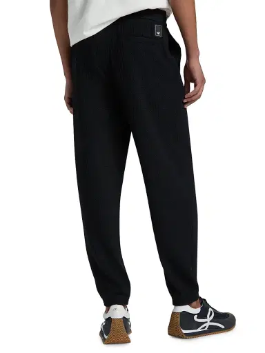Emporio Armani Men's Textured Jersey Jogger Pants - Iconic Blue Navy | Thumbnail 5