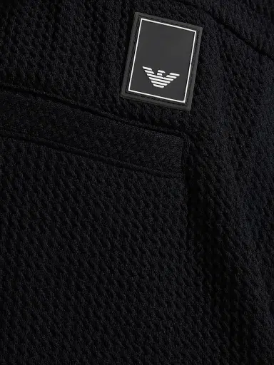 Emporio Armani Men's Textured Jersey Jogger Pants - Iconic Blue Navy | Thumbnail 7