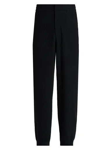 Emporio Armani Men's Textured Jersey Jogger Pants - Iconic Blue Navy | Thumbnail 1