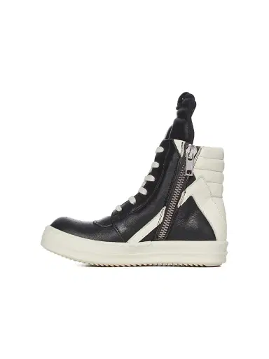 Rick Owens Little Kid's & Kid's Geobaskets Scarpe In Pelle High-Top Sneakers - Black 10 (Toddler) | Thumbnail 3