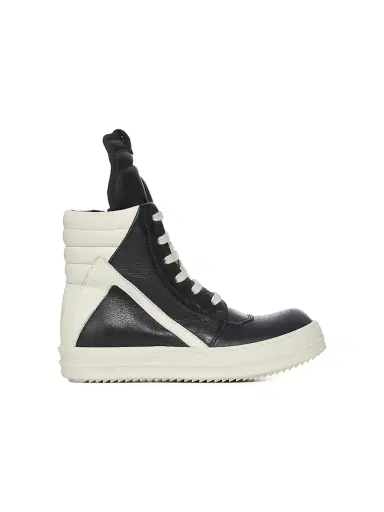 Rick Owens Little Kid's & Kid's Geobaskets Scarpe In Pelle High-Top Sneakers - Black 10 (Toddler) | Thumbnail 1