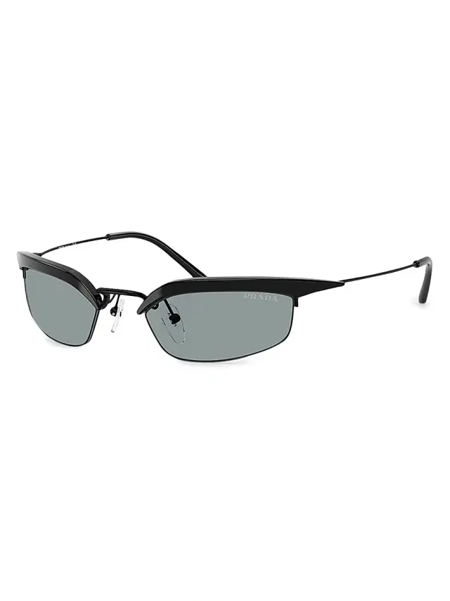 Prada Women's 52MM Rectangular Sunglasses - Black