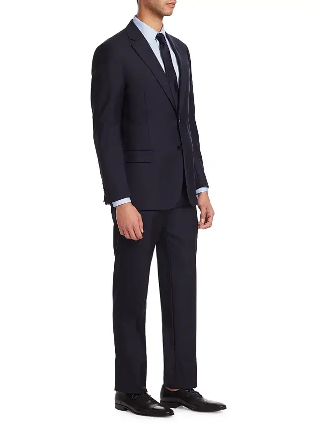 Emporio Armani Men's G-Line Super 130s Wool Two-Button Slim-Fit Suit - Navy