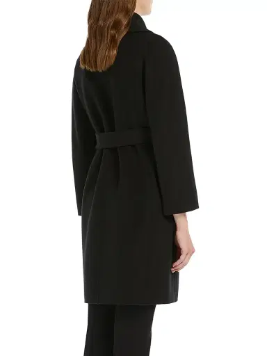 Max Mara Women's Double Faced Wool Robe Coat - Black - Size 4 | Thumbnail 3