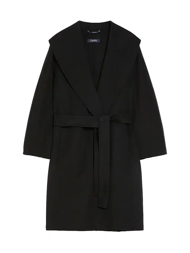 Max Mara Women's Double Faced Wool Robe Coat - Black