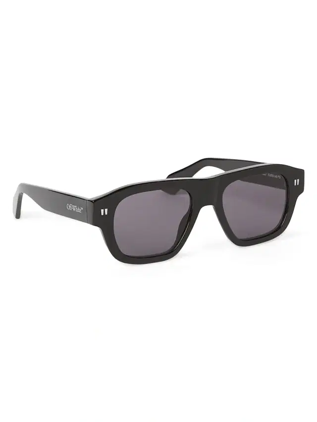 Off-White Men's Providence 52MM Geometric Sunglasses - Black Dark Grey