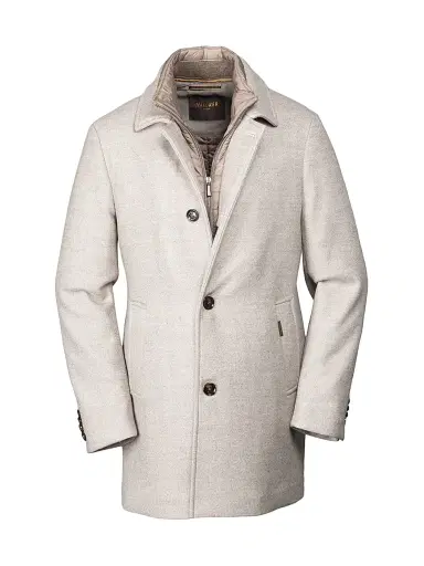 Moorer Men's Monferrato Wool Layered Topcoat - Avana - Size 46 | Thumbnail 1