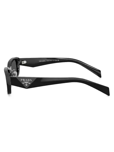 Prada Women's 53MM Rectangular Sunglasses - Dark Grey | Thumbnail 3 Prada Women's 53MM Rectangular Sunglasses - Dark Grey | Thumbnail 3