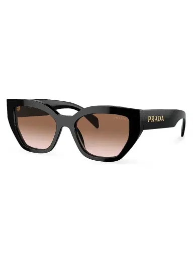 Prada Women's 53MM Butterfly Sunglasses - Black Brown Gradient | Thumbnail 1