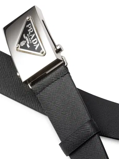 Prada Men's Saffiano Leather Belt | Thumbnail 2 Prada Men's Saffiano Leather Belt | Thumbnail 2