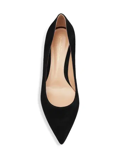 Gianvito Rossi Women's Piper 45MM Suede Block Heel Pumps - Black - Size 12 | Thumbnail 5 Gianvito Rossi Women's Piper 45MM Suede Block Heel Pumps - Black - Size 12 | Thumbnail 5