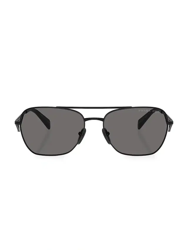 Prada Women's 59MM Navigator Sunglasses - Dark Grey