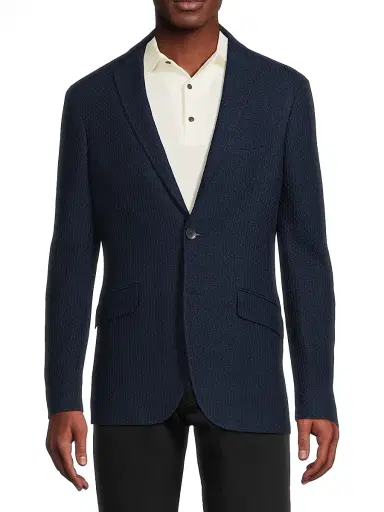Etro Men's Roma Cotton Jacket - Navy - Size 52 | Thumbnail 3