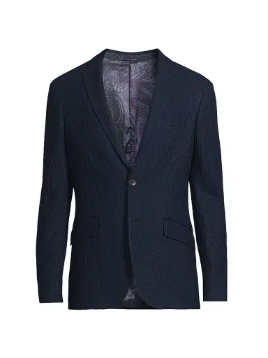 Etro Men's Roma Cotton Jacket - Navy - Size 52 | Thumbnail 1