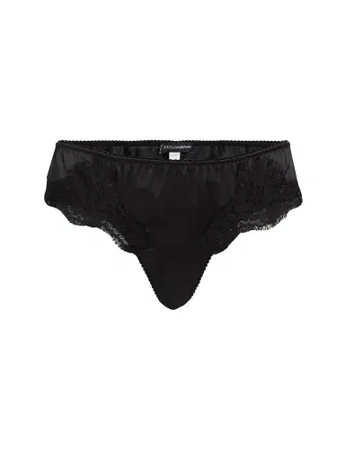 Dolce & Gabbana Women's Brasiliano Silk Hipster Brief - Nero - Size XL | Thumbnail 1 Dolce & Gabbana Women's Brasiliano Silk Hipster Brief - Nero - Size XL | Thumbnail 1