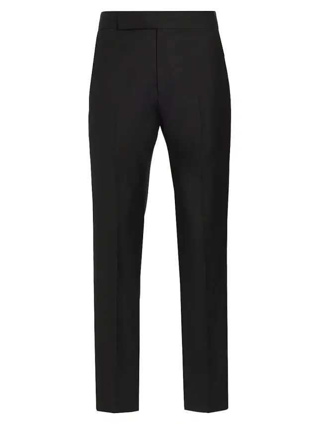 Emporio Armani Men's Wool Tuxedo Pants - Black - Size 44