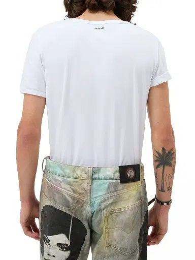 Versace Men's Short-Sleeve Cotton Jersey T-Shirt - Optical White - Size XL | Thumbnail 3 Versace Men's Short-Sleeve Cotton Jersey T-Shirt - Optical White - Size XL | Thumbnail 3