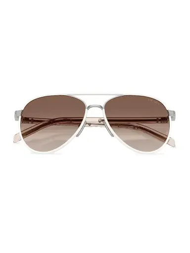 Prada Women's 59MM Aviator Sunglasses - Pale Gold Brown Gradient | Thumbnail 5 Prada Women's 59MM Aviator Sunglasses - Pale Gold Brown Gradient | Thumbnail 5