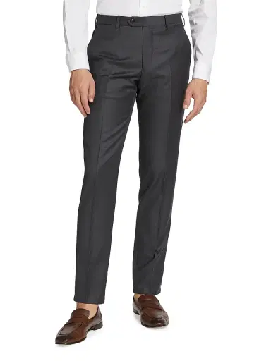 Giorgio Armani Men's GA Wool Trousers - Charcoal - Size 40 | Thumbnail 3