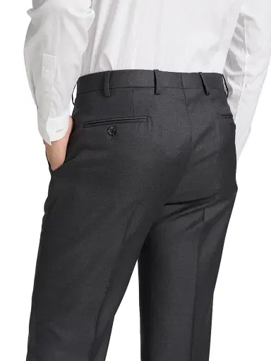 Giorgio Armani Men's GA Wool Trousers - Charcoal - Size 40 | Thumbnail 6