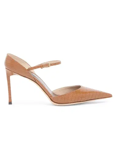 Tom Ford Women's Tejus 85MM Croc-Embossed Leather Mary Jane Pumps | Thumbnail 1 Tom Ford Women's Tejus 85MM Croc-Embossed Leather Mary Jane Pumps | Thumbnail 1