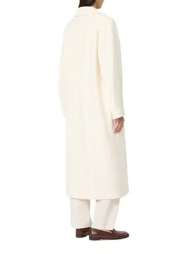 Max Mara Women's 101801 Icon Madame Wool Cashmere Double-Breasted Coat - White - Size 8 | Thumbnail 4