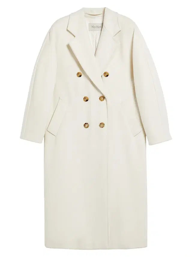 Max Mara Women's 10101 Icon Madame Wool Cashmere Double-Breasted Coat - White