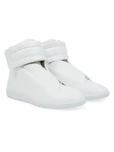 Maison Margiela Men's Future Leather Sneakers - White | Thumbnail 2 Maison Margiela Men's Future Leather Sneakers - White | Thumbnail 2