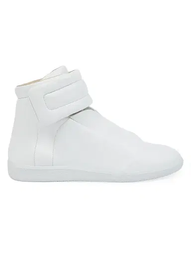 Maison Margiela Men's Future Leather Sneakers - White | Thumbnail 1 Maison Margiela Men's Future Leather Sneakers - White | Thumbnail 1