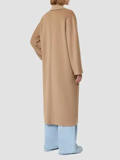 Max Mara Women's 101801 Icon Madame Wool Cashmere Double-Breasted Coat - Camel | Thumbnail 4