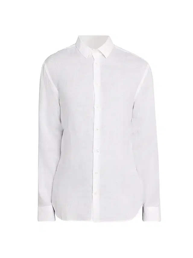 Giorgio Armani Men's Linen Button-Front Sport Shirt - White