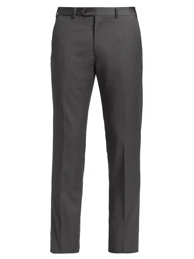 Emporio Armani Men's Virgin Wool Slim-Fit Pants - Grey - Size 44