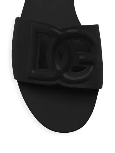 Dolce & Gabbana Women's Interlock Logo Rubber Slides - Black - Size 10 Sandals | Thumbnail 4 Dolce & Gabbana Women's Interlock Logo Rubber Slides - Black - Size 10 Sandals | Thumbnail 4
