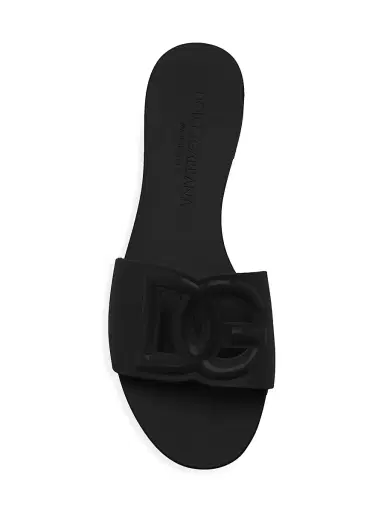 Dolce & Gabbana Women's Interlock Logo Rubber Slides - Black - Size 10 Sandals | Thumbnail 5 Dolce & Gabbana Women's Interlock Logo Rubber Slides - Black - Size 10 Sandals | Thumbnail 5