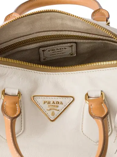 Prada Women's Small Leather Top-Handle Bag - White | Thumbnail 7 Prada Women's Small Leather Top-Handle Bag - White | Thumbnail 7