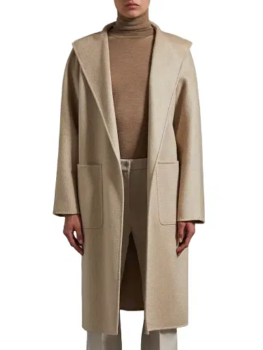 Max Mara Women's Midi Cashmere Cardigan Coat - Sand - Size 12 | Thumbnail 2 Max Mara Women's Midi Cashmere Cardigan Coat - Sand - Size 12 | Thumbnail 2
