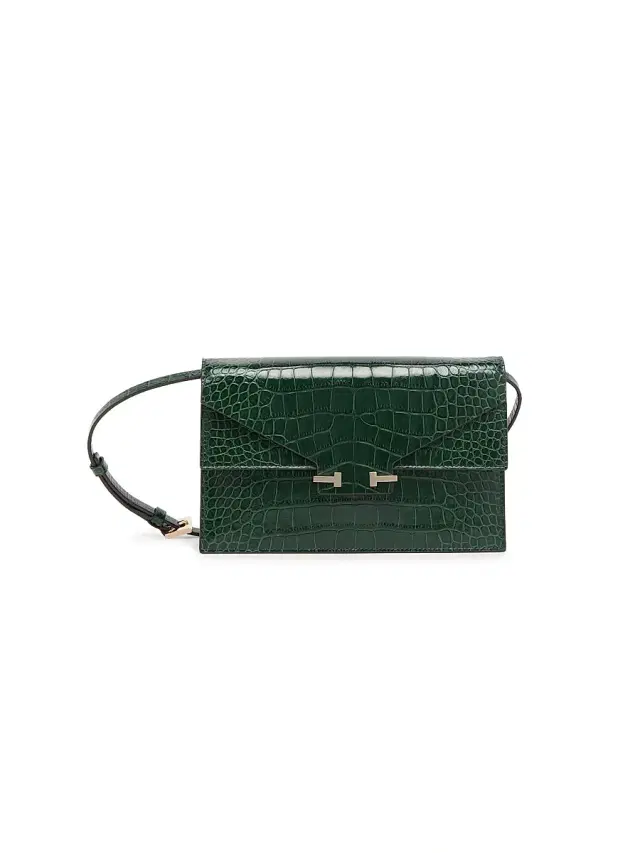 TOM FORD Women's Mini Croc-Embossed Leather Shoulder Bag - Emerald Green