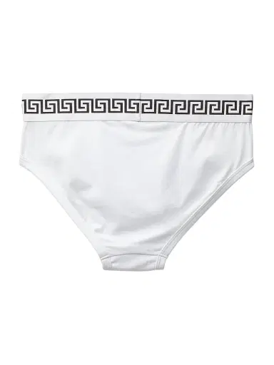 Versace Men's Greca Medusa Head Cotton Jersey Brief - Optical White - Size XL | Thumbnail 2 Versace Men's Greca Medusa Head Cotton Jersey Brief - Optical White - Size XL | Thumbnail 2