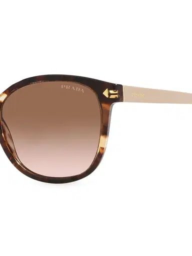 Prada Women's 53MM Round Sunglasses - Brown Tortoise | Thumbnail 3